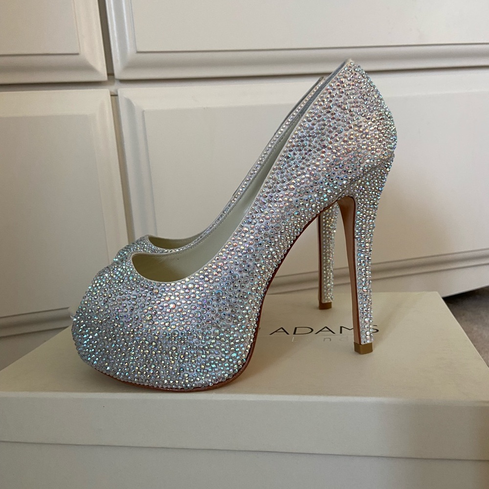 Benjamin Adams Crystal Platform Heels - New!